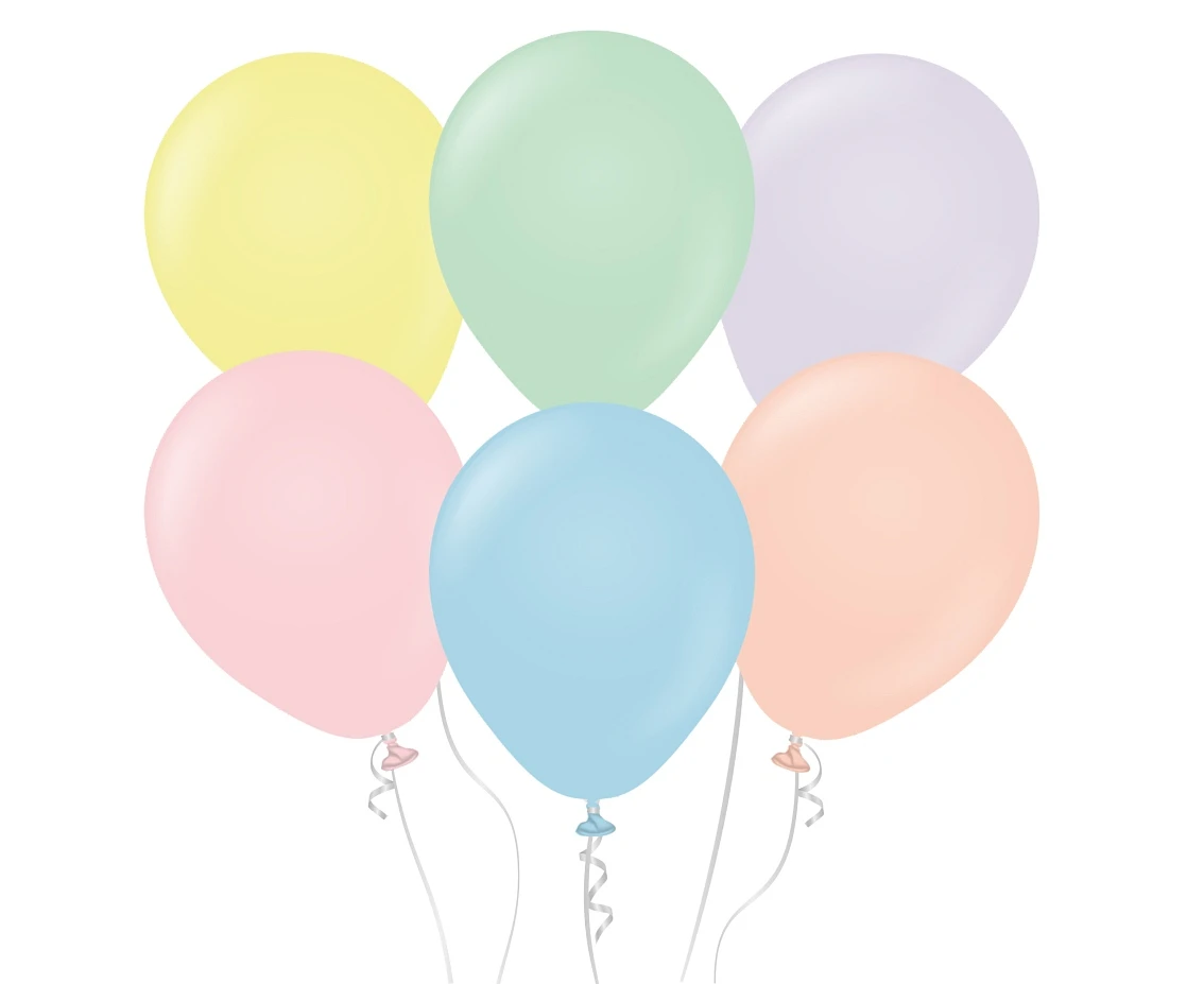 Balloons Kalisan 12", macaron mix, 100pcs