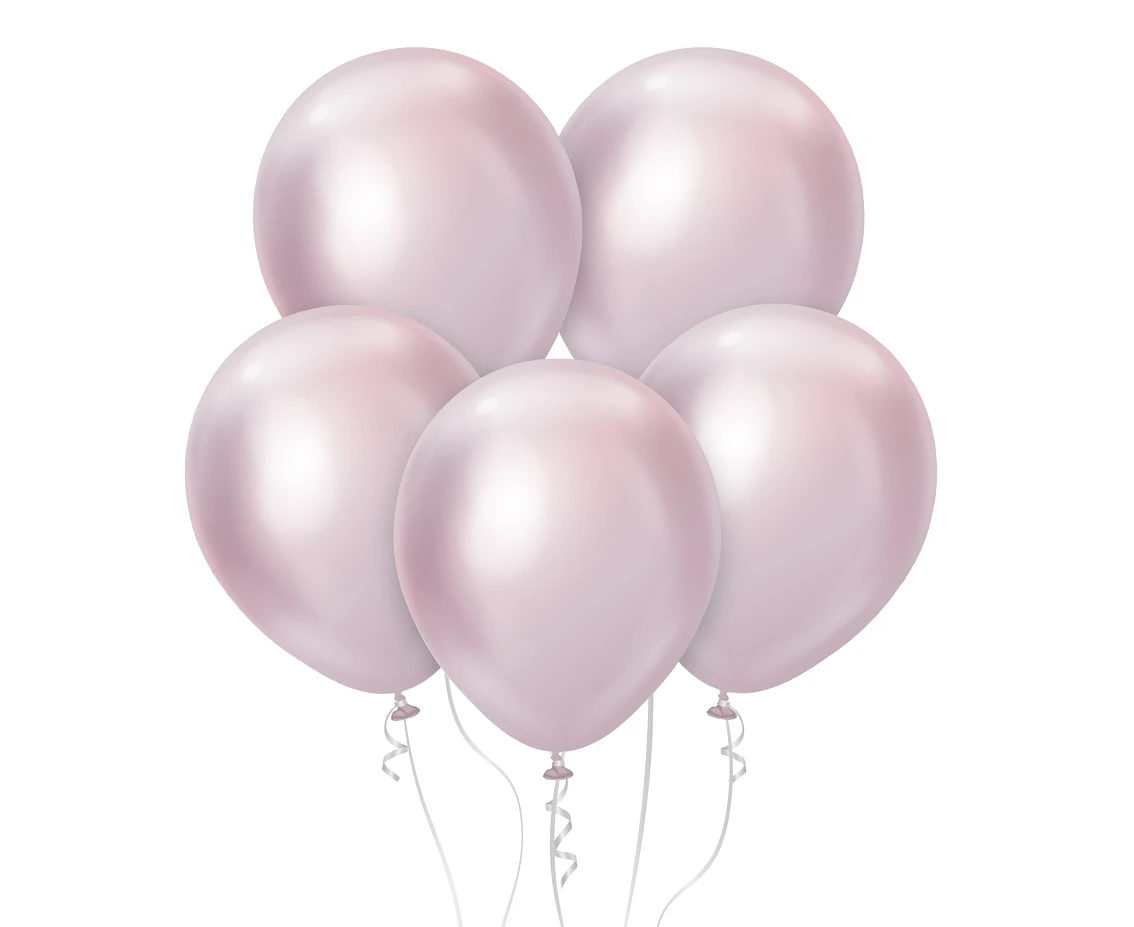 Balloons Kalisan 12", mirror pink gold, 50pcs