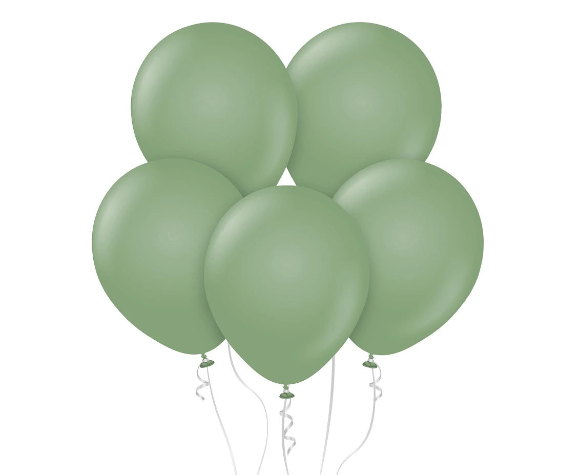 Balloons Kalisan 12", retro eucalyptus, 100pcs
