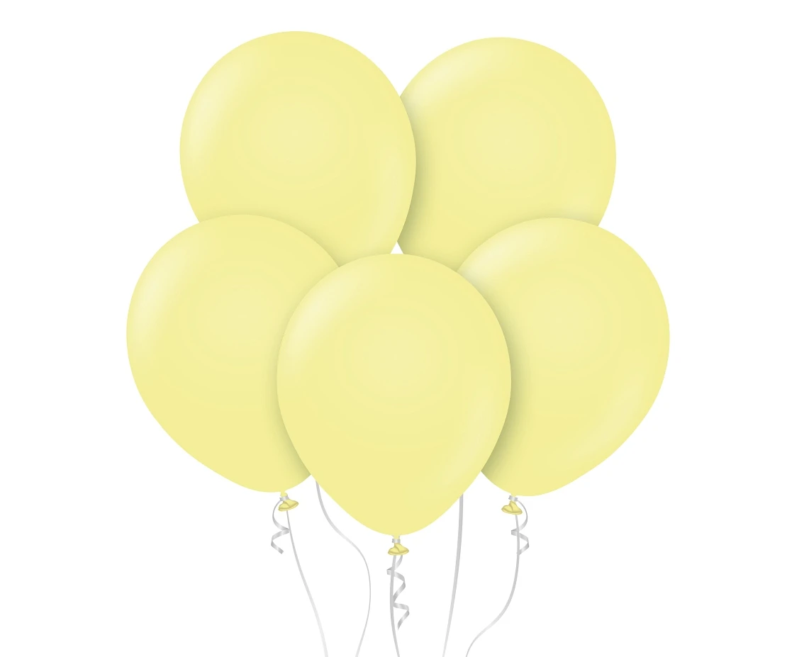 Balloons Kalisan 18", macaron yellow, 25pcs