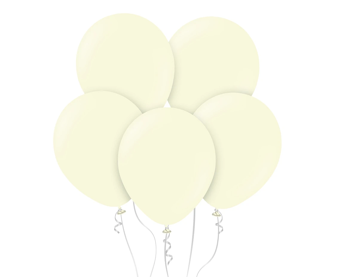 Balloons Kalisan 18", macaron pale yellow, 25pcs