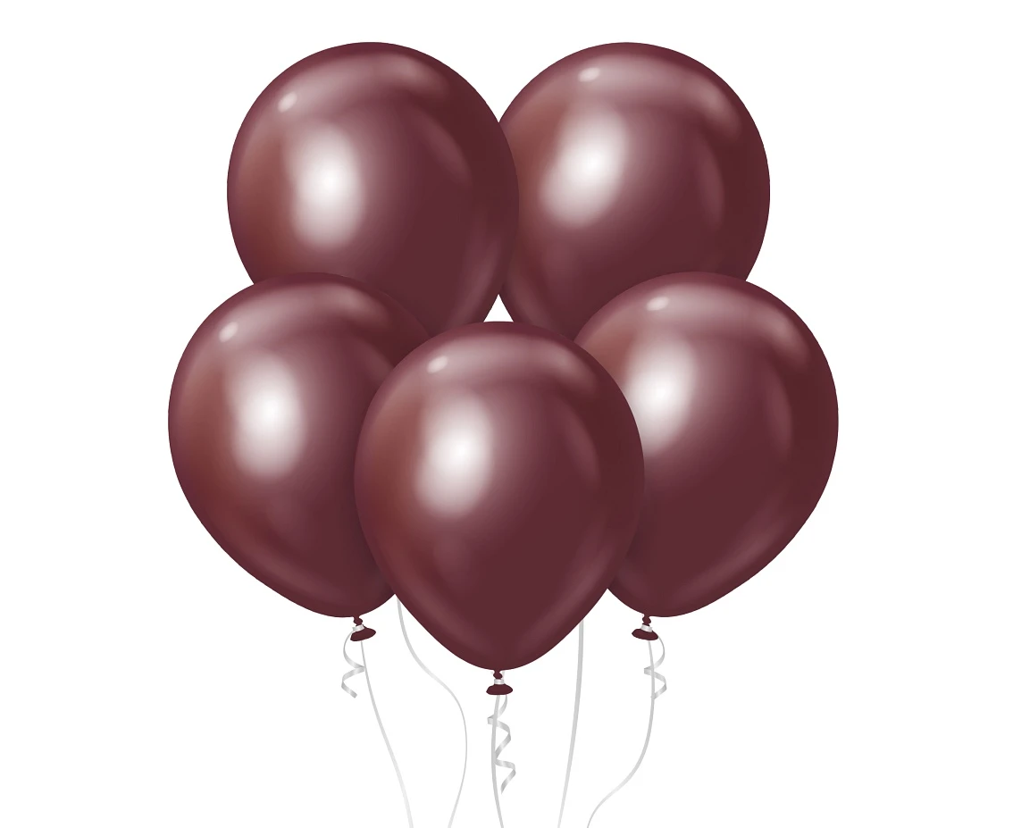 Balloons Kalisan 18", mirror burgundy, 25pcs