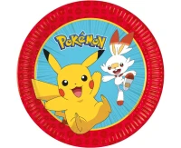 Pokemon paper plates, 23 cm, 8 pcs.