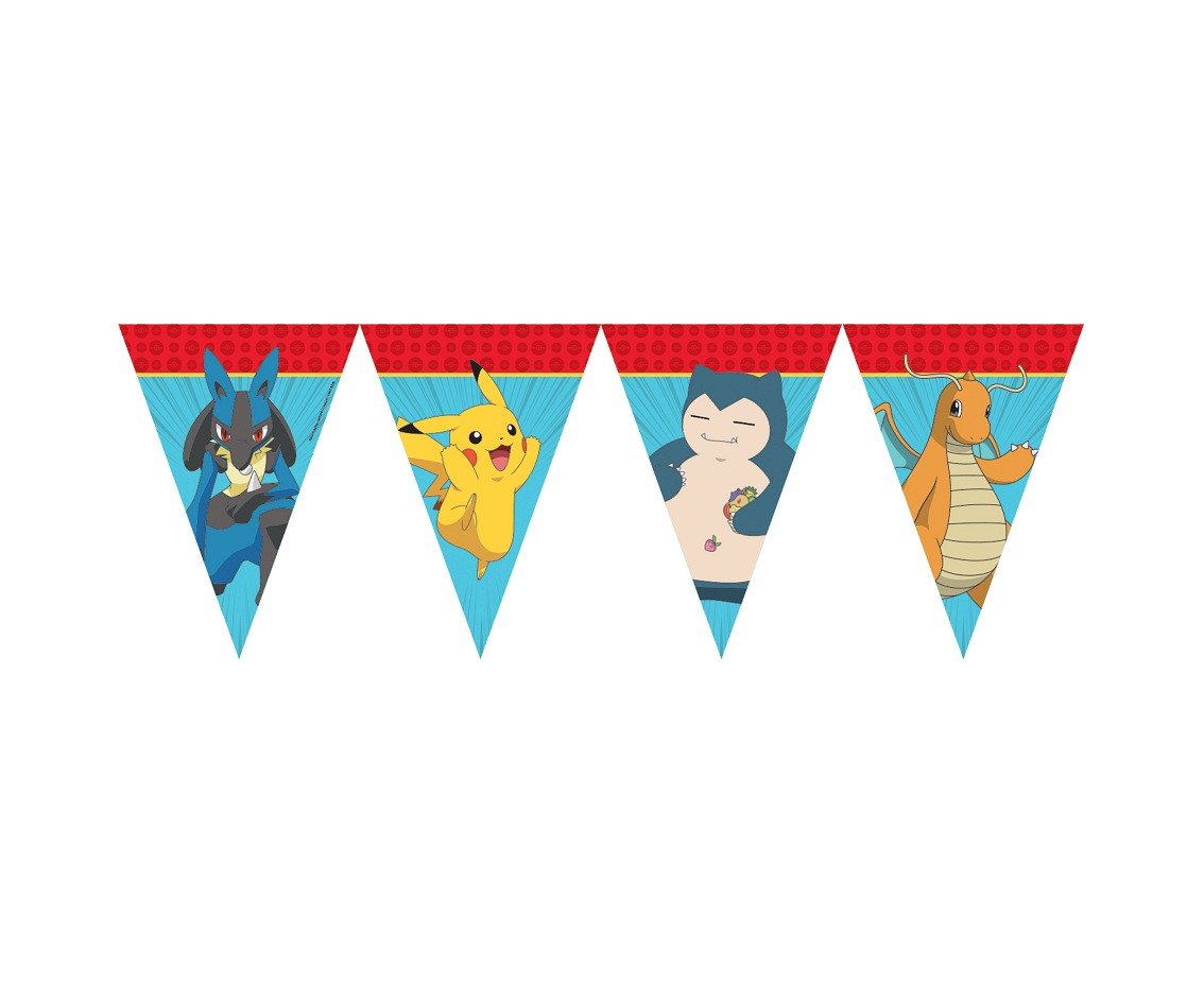 paper triangle flag banner Pokemon, (FSC),