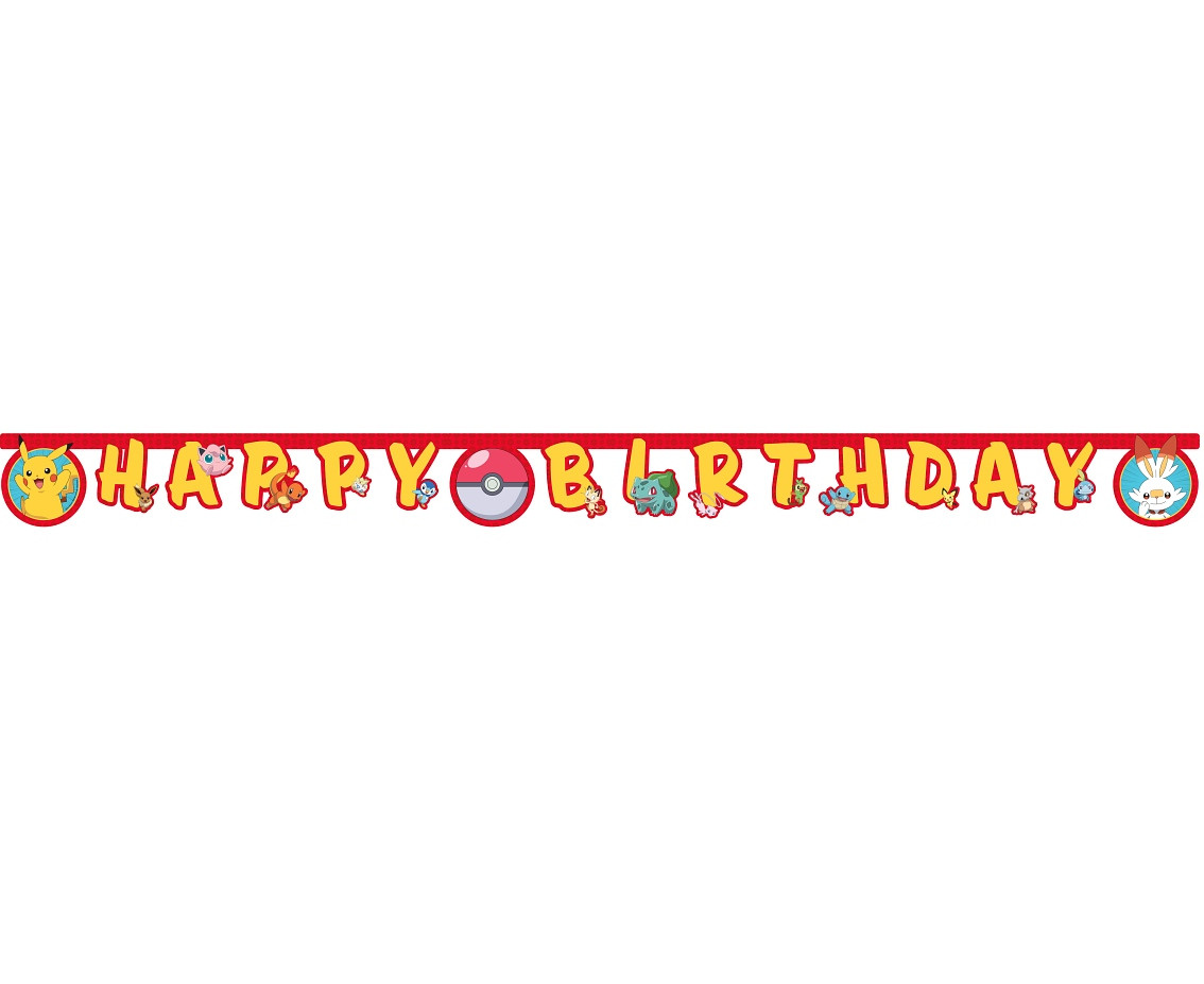 Banner Pokemon - Happy Birthday
