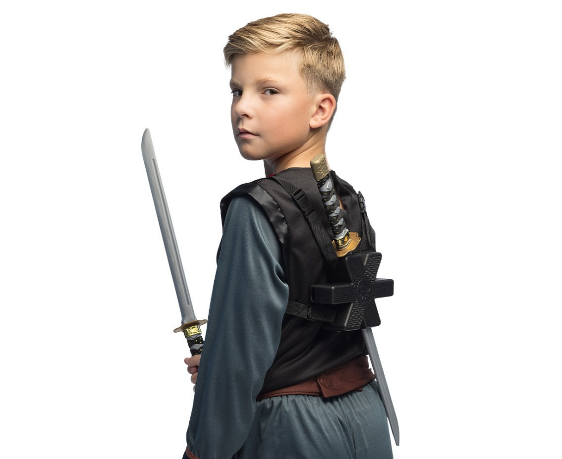Set 2 ninja swords with holder (52 cm)