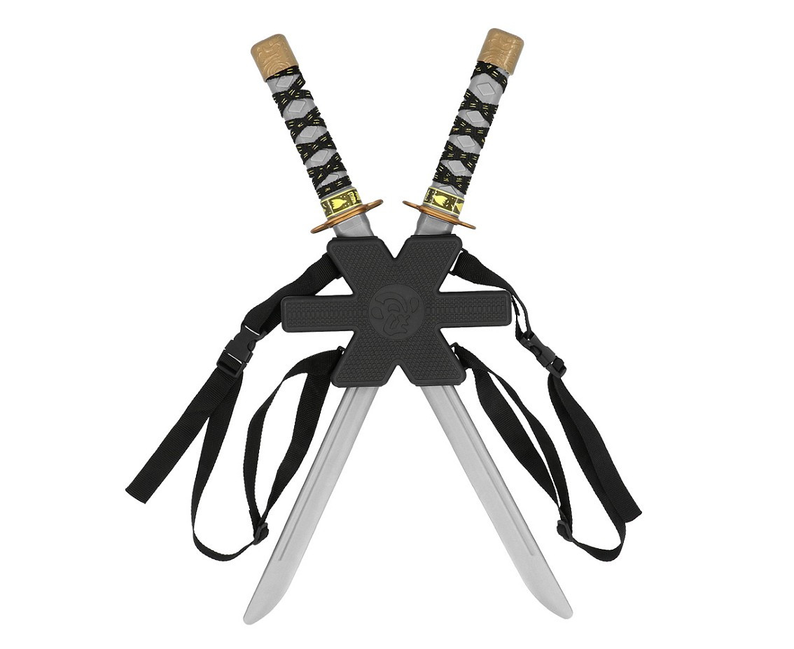 Set 2 ninja swords with holder (52 cm)