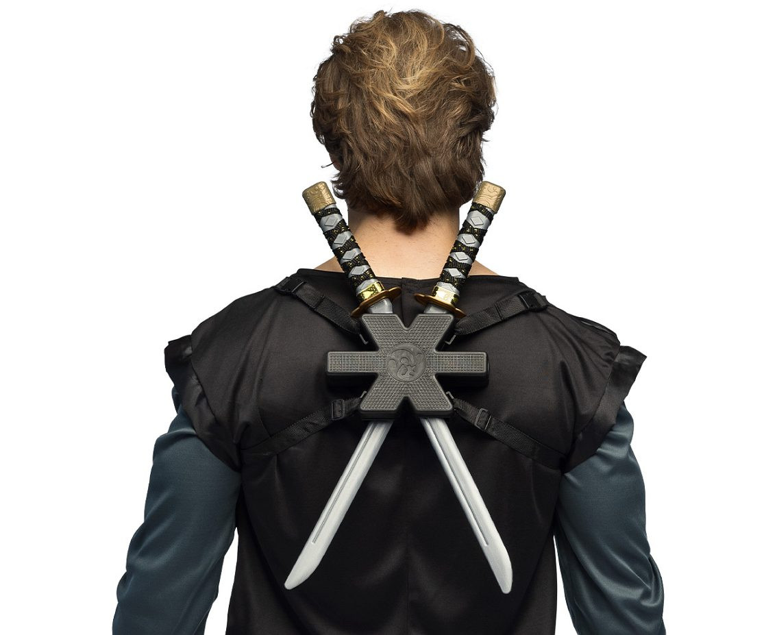 Set 2 ninja swords with holder (52 cm)