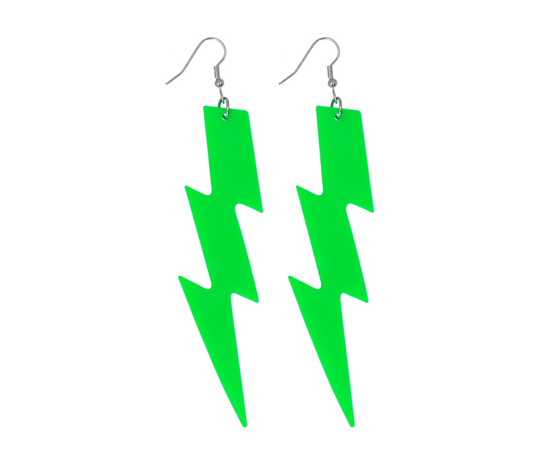 Pair earrings Flash neon green