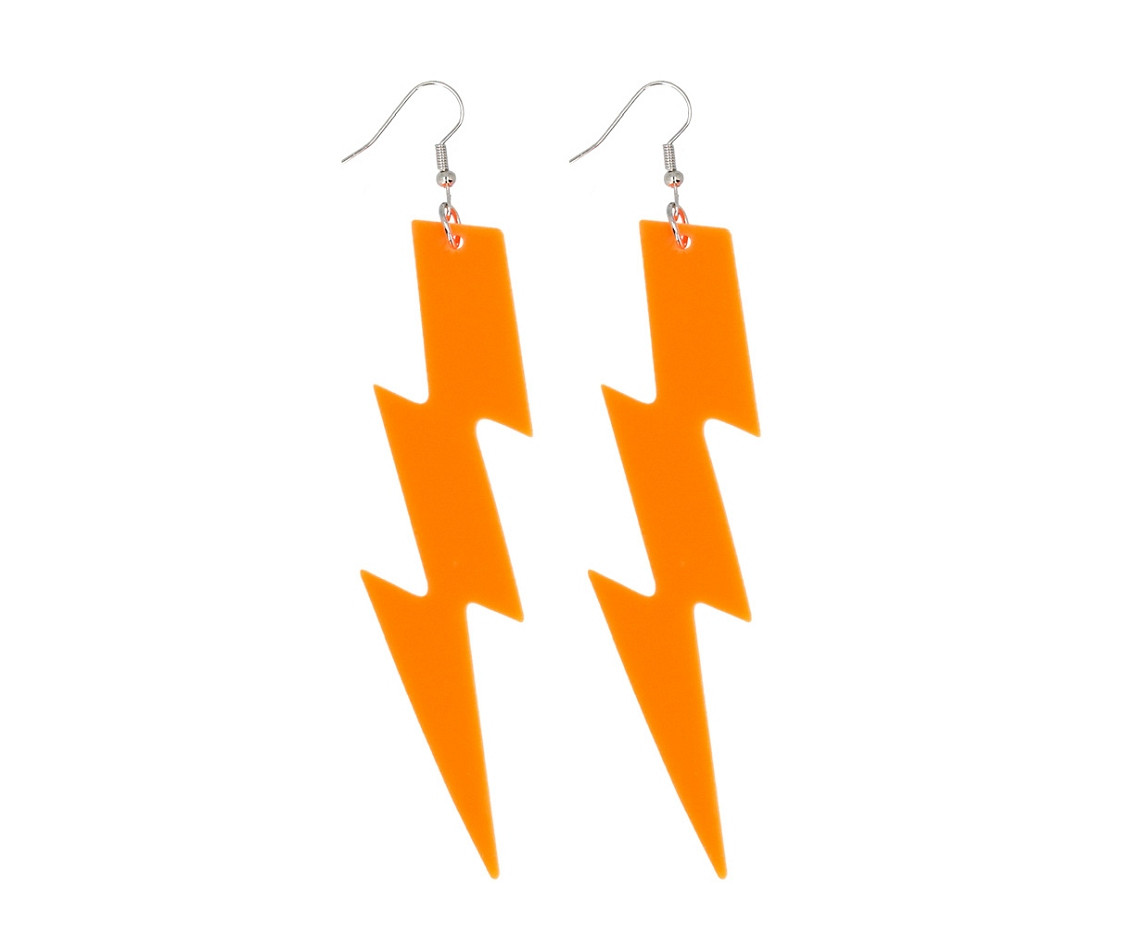 Pair earrings Flash neon orange