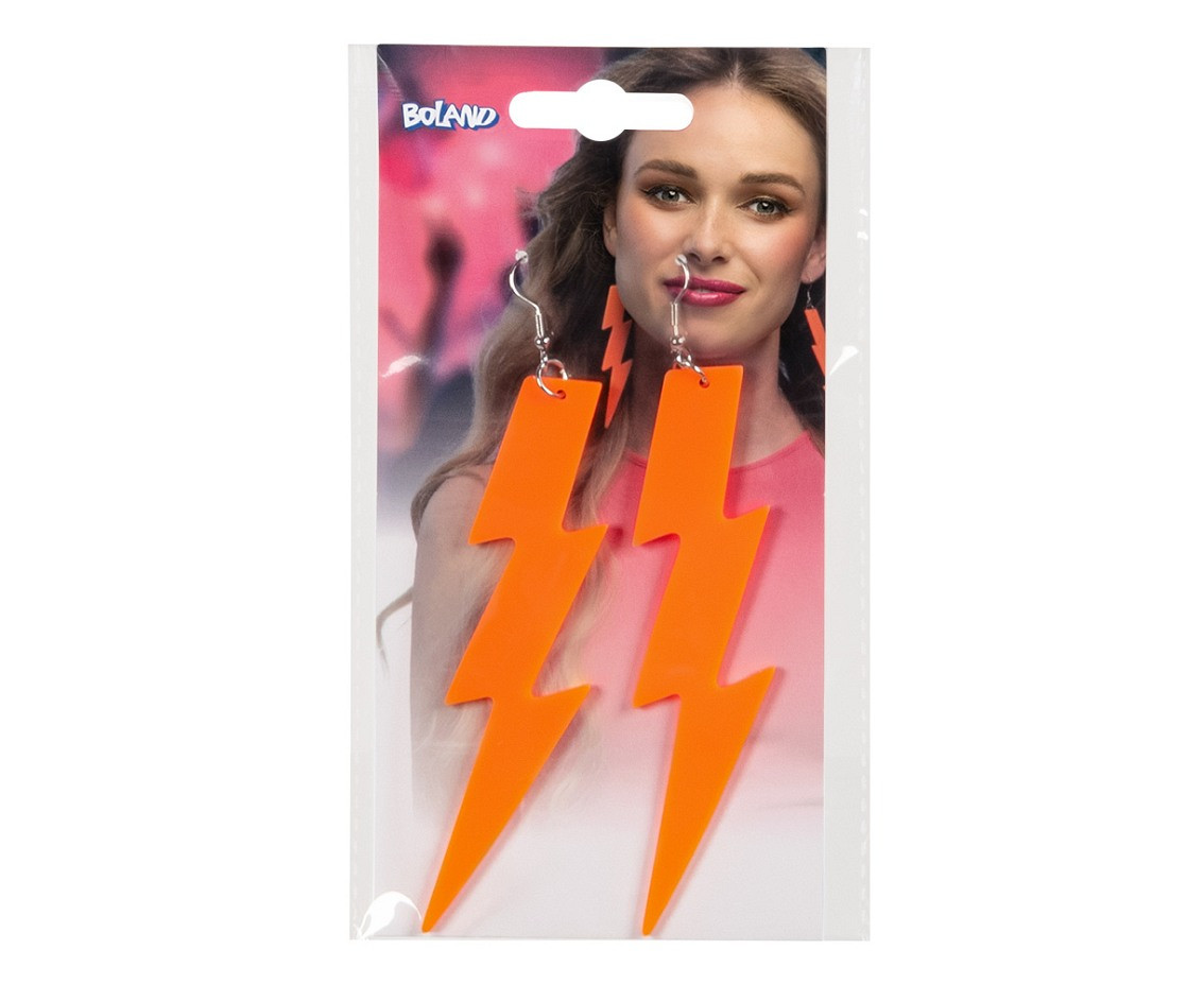 Pair earrings Flash neon orange