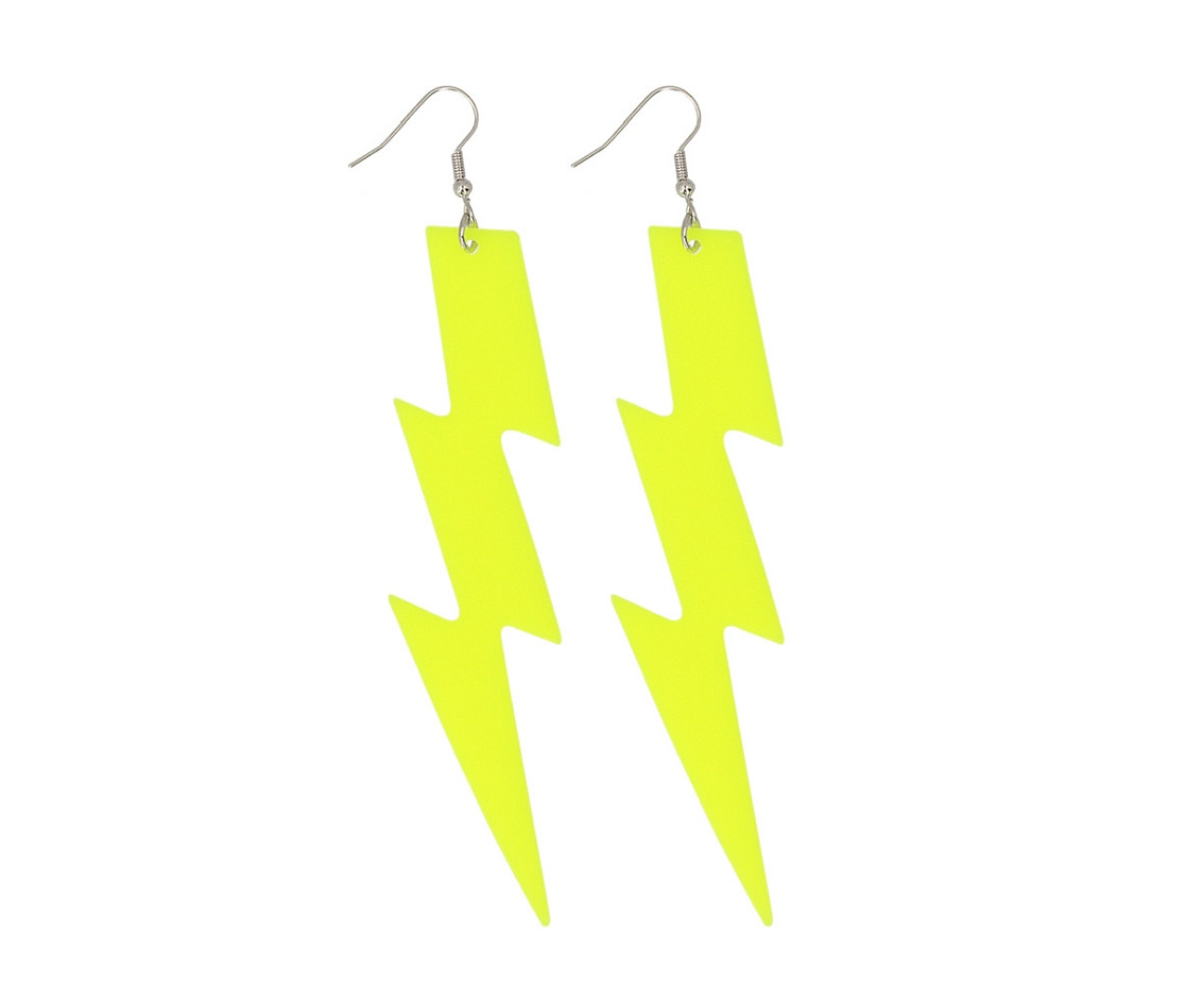 Pair earrings Flash neon yellow