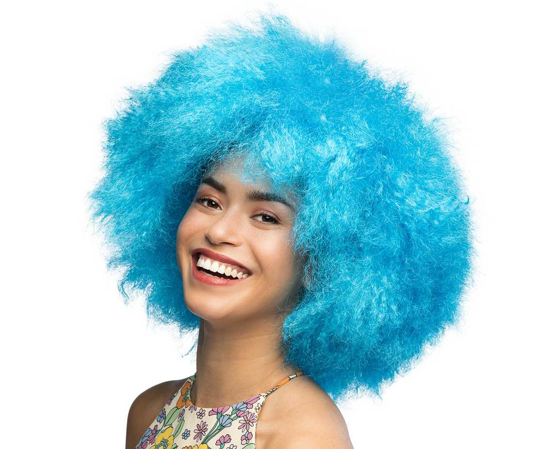 Wig Sugar neon blue