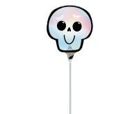 Mini Shape Bare Bones Skull Foil Balloon EOL