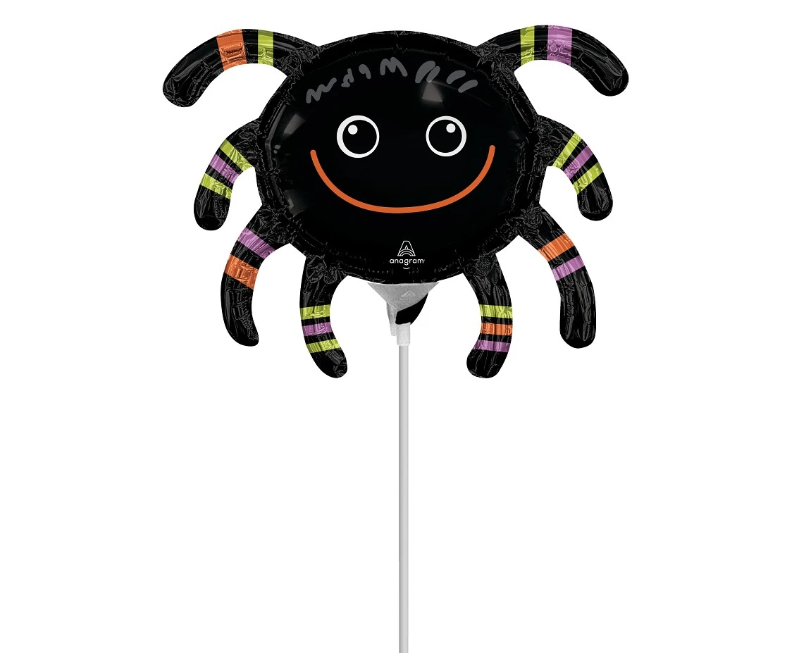 Mini Shape Smiley Spider Foil Balloon EOL