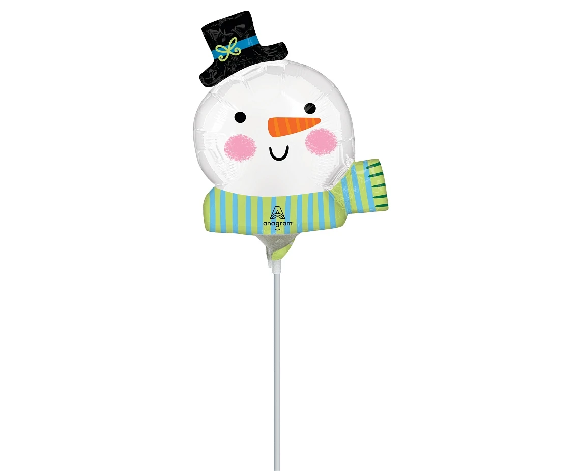 Mini Shape HO HO HO Snowman Foil Balloon EOL