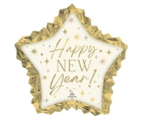 SuperShapeXL Golden Soiree New Year Star Foil Balloon EOL