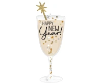 SuperShapeXL Bubbly New Year Glass Foil Balloon EOL