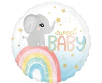 Standard Satin XL Satin Baby Elephant Foil Balloon EOL