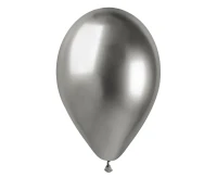Balloons Gemar 13", shiny silver, 5pcs EOL