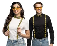 Set Honey bee (suspenders, glasses and bow tie)