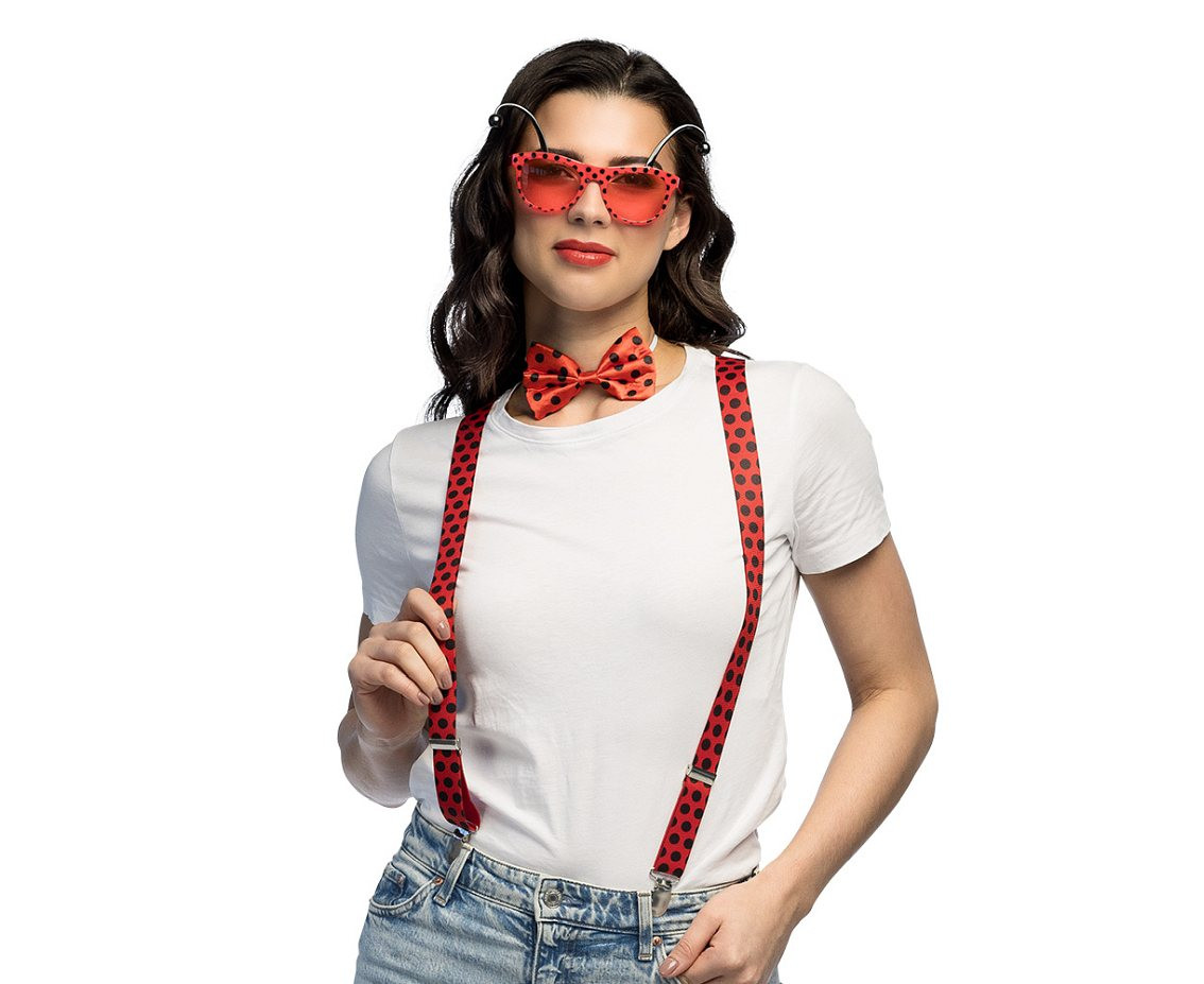 Set Ladybird (suspenders, glasses and bow tie)