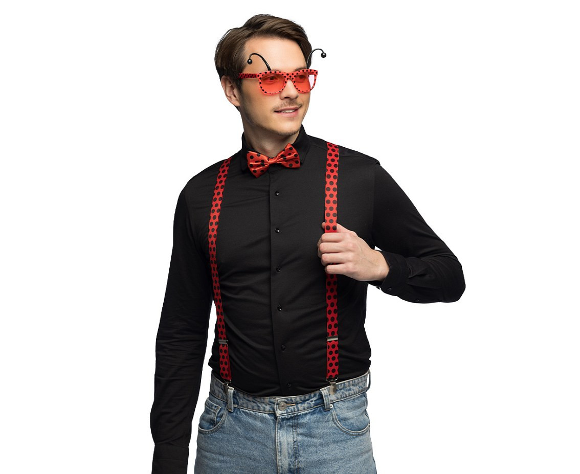 Set Ladybird (suspenders, glasses and bow tie)