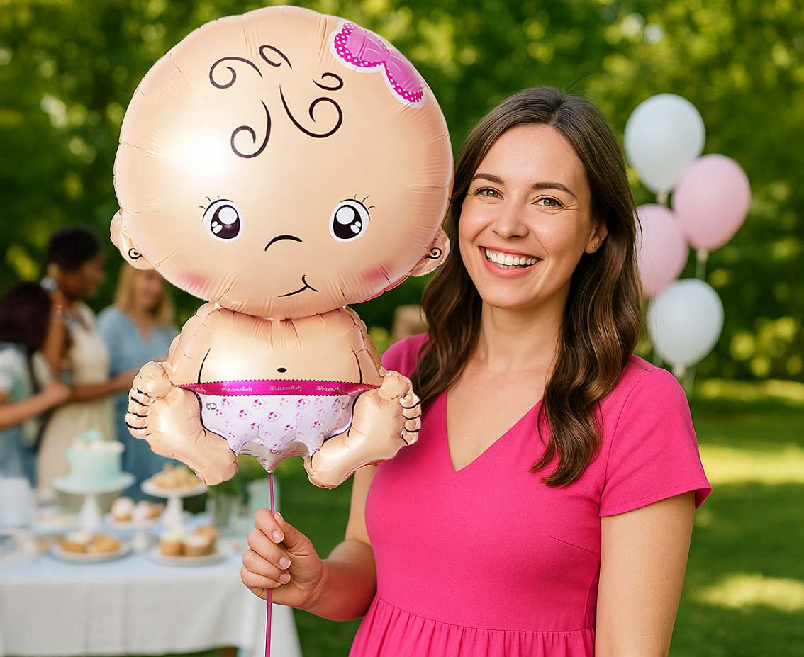 Foil balloon  Baby Girl , 37x55cm