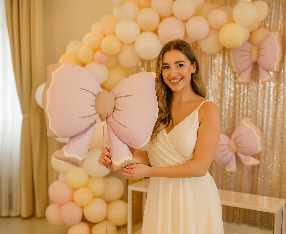 Foil balloon  Pink Bow , 68x47cm