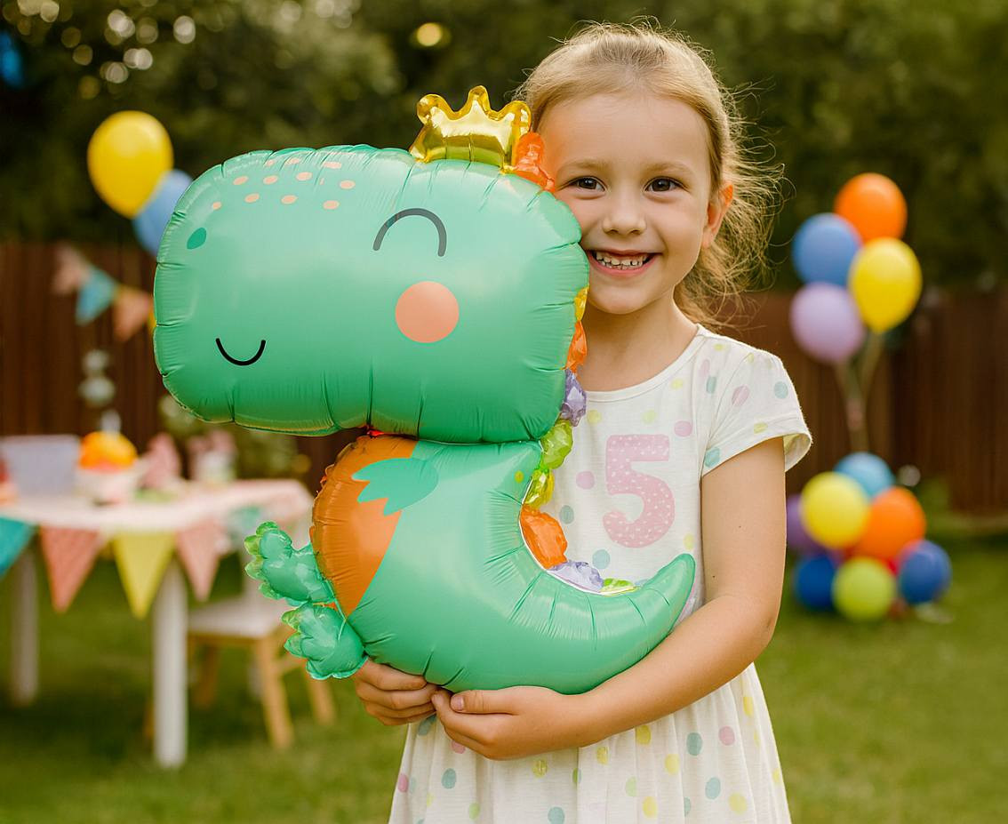 Foil balloon  Blue Dino , 47x64cm