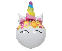 Foil balloon  Unicorn with Flowers , 64x41cm