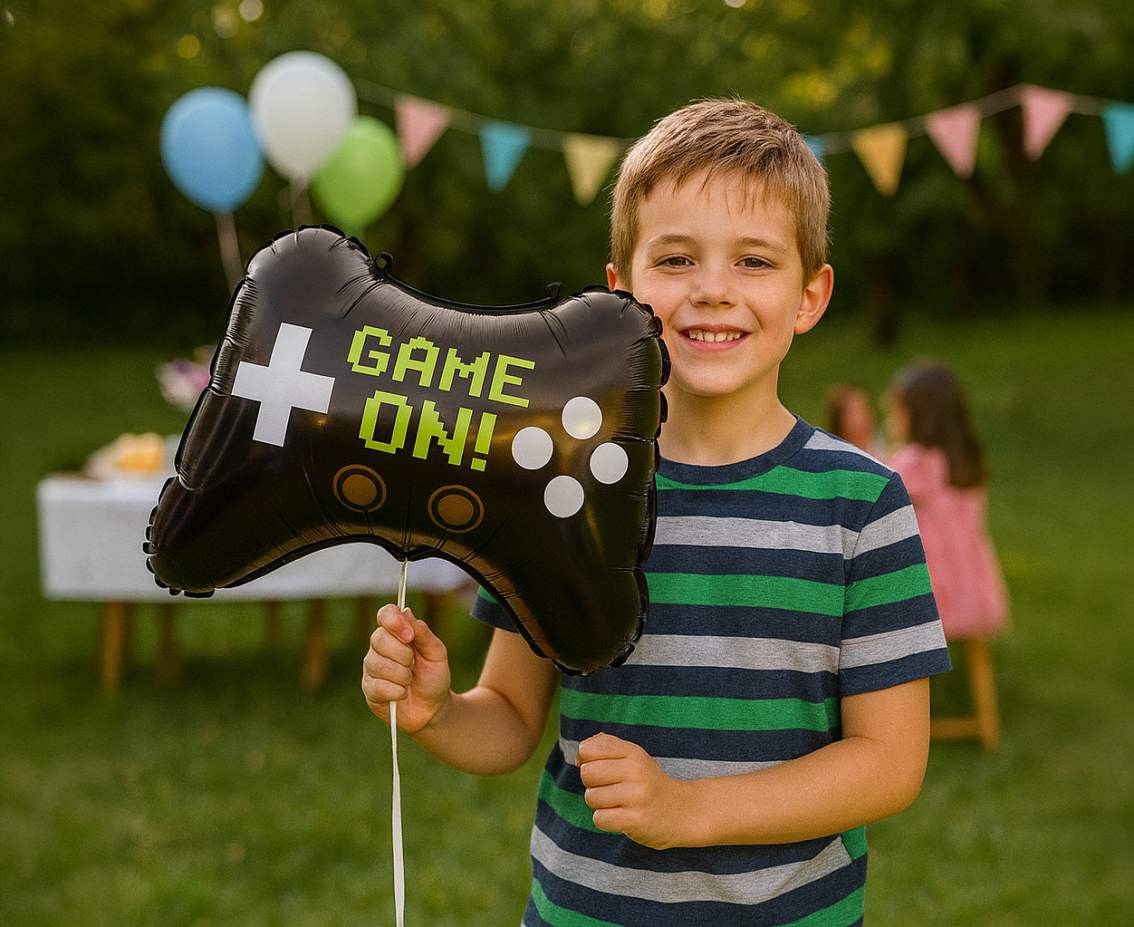 Foil balloon  Pad Game on, 39x58cm EOL