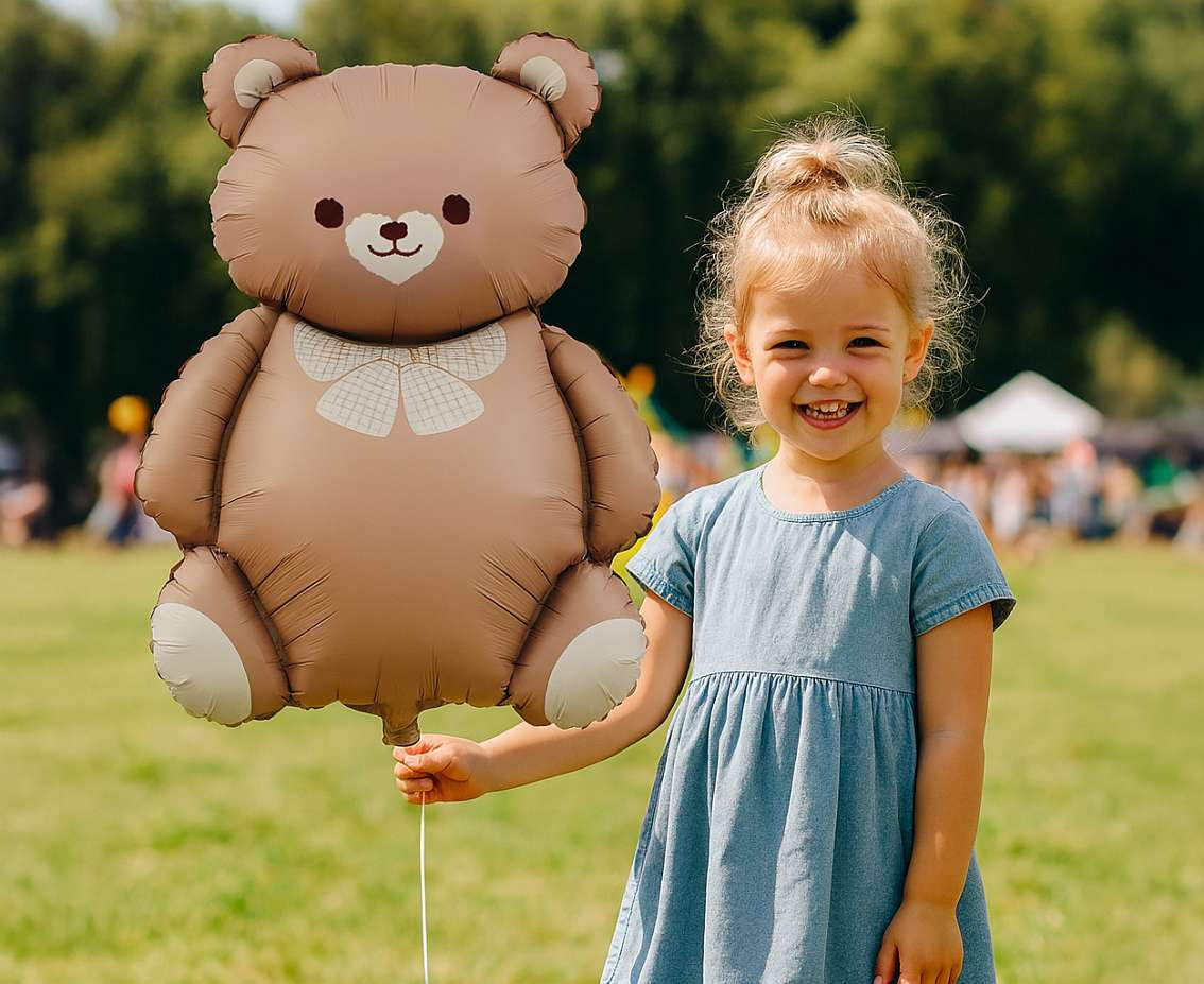 Foil balloon  Teddy Bear with Bow , 65x47cm