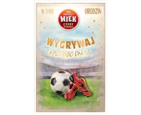 Birthday Card with Adhesive Number, Soccer