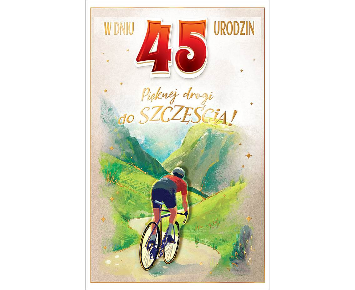 Birthday Card with Adhesive Number, Bicycle