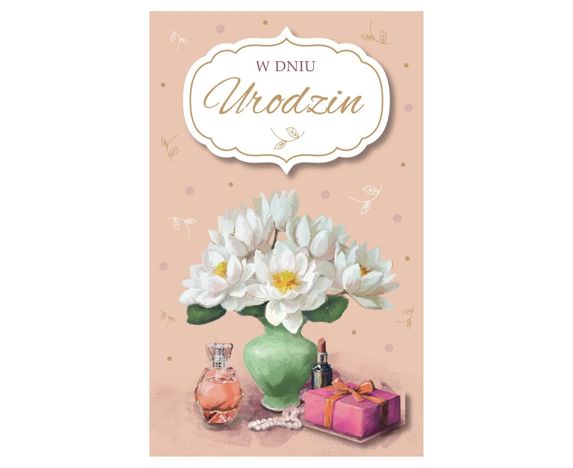 Birthday Card, White Bouquet