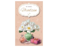 Birthday Card, White Bouquet