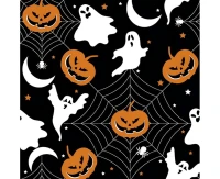 POLMAK Halloween DAISY Napkins, Pumpkins and Ghosts, 33x33 cm, 20 pcs.