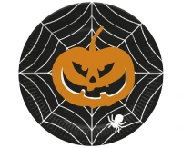 POLMAK Halloween DAISY Paper Plates, Pumpkin, 22.7 cm, 8 pcs.