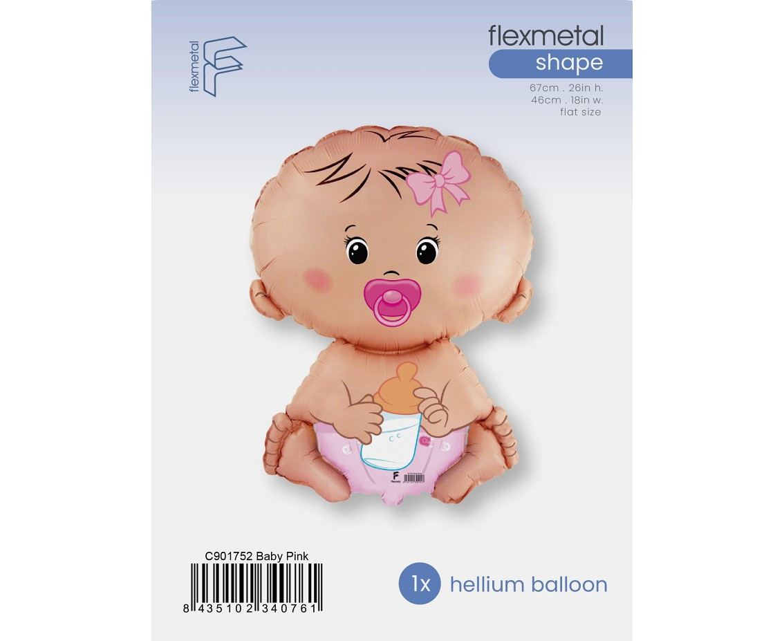 Foil Balloon 24" FX  - "Baby Girl", packed
