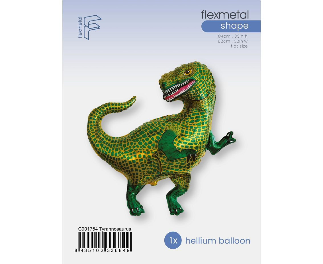 Foil Balloon 24" FX  - "Tyrannosaurus", packed
