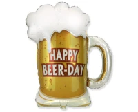Foil Balloon 24" FX - Happy Beer Day Mug, packed