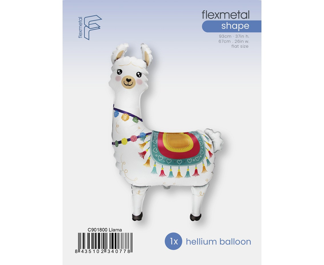 Foil Balloon 24" FX - Llama, packed