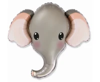 Foil Balloon 24" FX - Elephant (gray), packed EOL