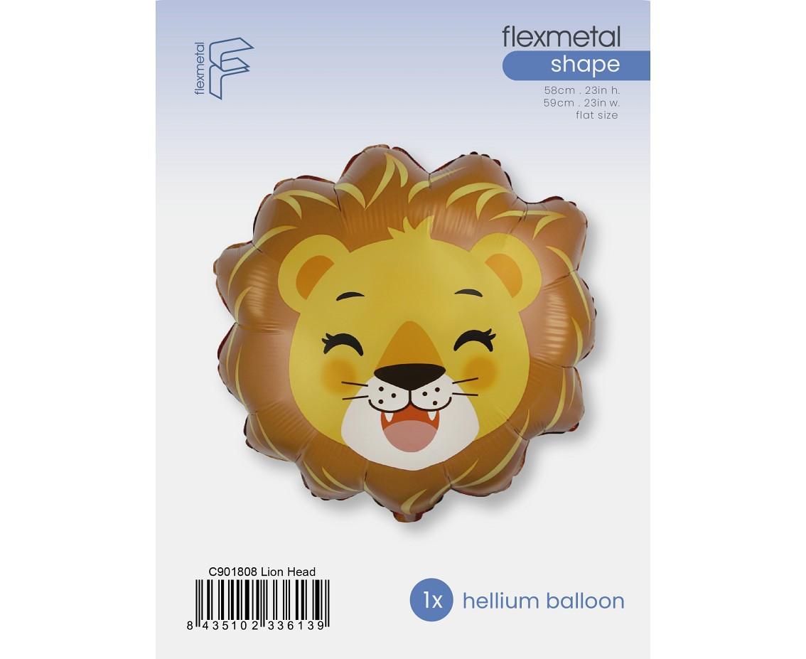 Foil Balloon 24" FX - Lion (head), packed