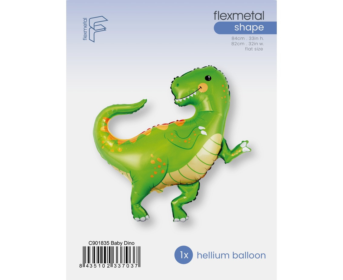 Foil Balloon 24" FX  - Dino, packed