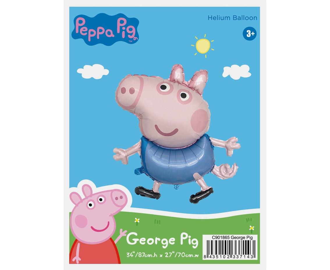 Foil Balloon 24" FX Foil Balloon - George Pig (Paper Packaging), packed