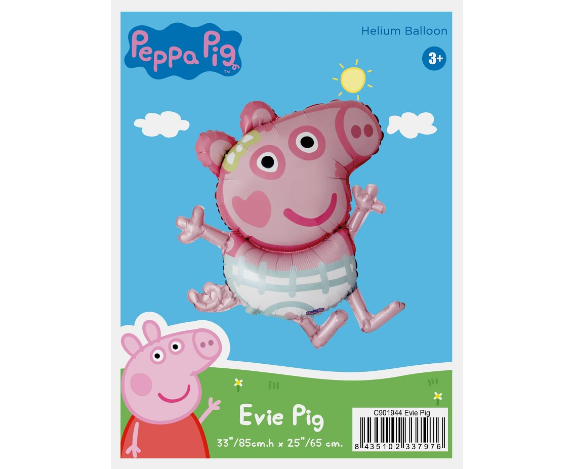 Foil Balloon 24" - Peppa Pig: Evie, packed