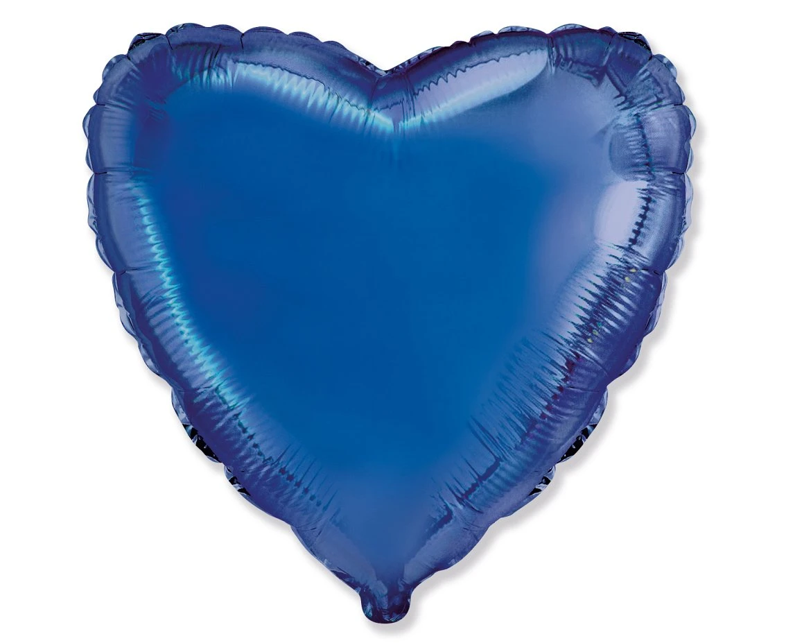 Foil Balloon 18" FX- Heart (blue), packed