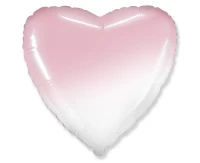 Foil Balloon 18" FX - Heart (White-Pink Gradient), packed
